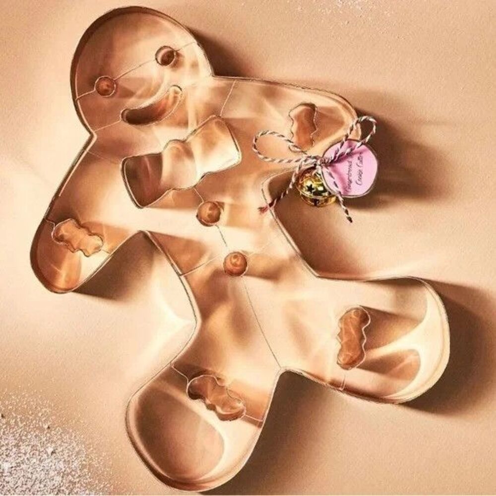 Anthropologie Cookie Cutter Jumbo Gingerbread Man Copper Christmas Holidy Baking